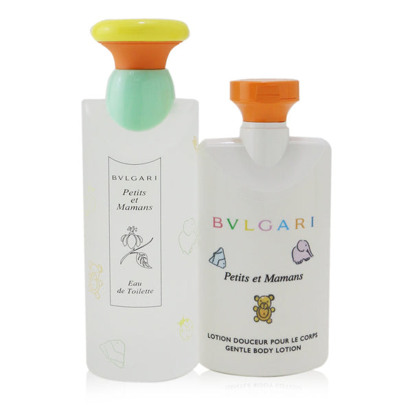 Bvlgari Petits Et Mamans Coffret: Eau De Toilette Spray 100ml/3.4oz + Gentle Body Lotion 75ml/2.5oz + Toiletry Pouch  2pcs+1Pouch