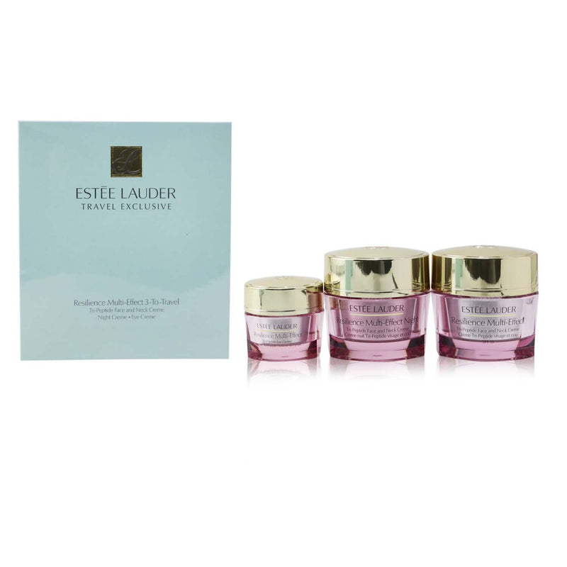 Estee Lauder Resilience Multi-Effect 3-To-Travel Set: Tri-Peptide Face & Neck Creme SPF 15 50ml+Night Creme 50ml+Eye Creme 15ml 