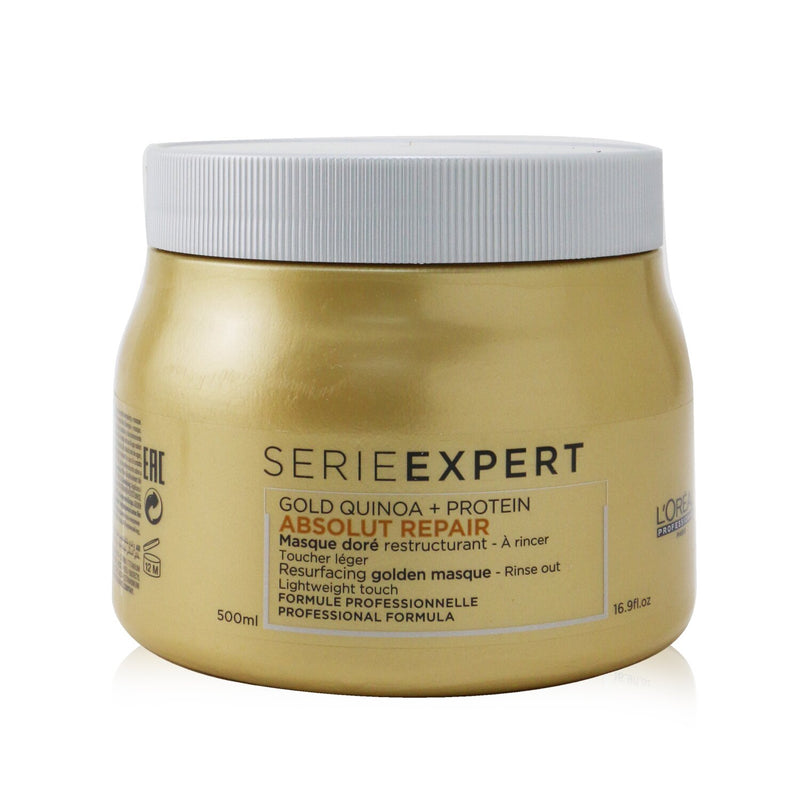 L'Oreal Professionnel Serie Expert - Absolut Repair Gold Quinoa + Protein Resurfacing Golden Masque (Lightweight Touch)  500ml/16.9oz