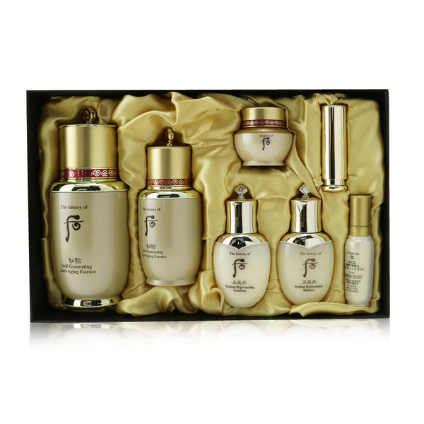 Whoo (The History Of Whoo) Bichup Self-Generating Anti-Aging Essence Set: Essence (50ml+20ml) + Balancer 25ml + Emulsion 25ml + Moisture Essence 8ml + Cream 8ml + Lip Balm 1.3g  7pcs