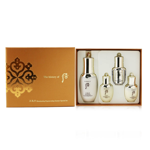 Whoo (The History Of Whoo) Cheongidan Iilluminating Regenerating Essence Special Set: Essence 50ml +  Balancer 25ml + Emulsion 25ml + Eye Serum 8ml 