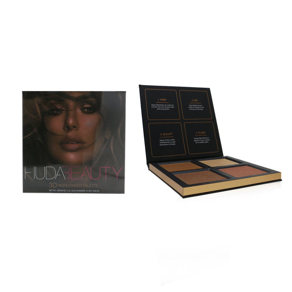Huda Beauty 3D Highlighter Palette (4x Highlighter) - # Bronze Sands  30g/1.05oz