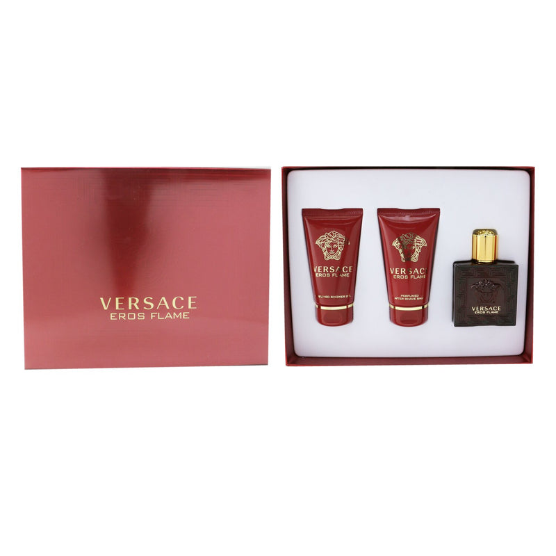 Versace Eros Flame Coffret: Eau De Parfum Spray 50ml/1.7oz +Perfumed Shower Gel 50ml/1.7oz + After Shave Balm 50ml/1.7oz 