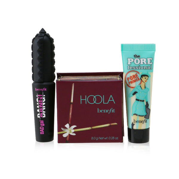 Benefit Gorgeous Travels Fast Set: Mini The POREfessional Face Primer 7.5ml + Hoola Matte Powder Bronzer 8g + Mini BADgal BANG! Volumizing Mascara 4g 