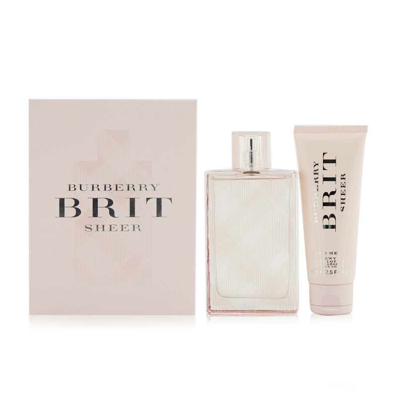 Burberry Brit Sheer Coffret: Eau De Toilette Spray 100ml/3.3oz + Body Lotion 75ml/2.5oz 