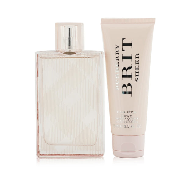 Burberry Brit Sheer Coffret: Eau De Toilette Spray 100ml/3.3oz + Body Lotion 75ml/2.5oz 