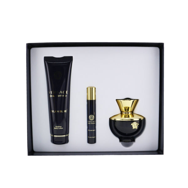 Versace Dylan Blue Coffret: Eau De Parfum Spray100ml/3.4oz + Body Lotion 150ml/5oz + Eau De Parfum Spray 10ml/0.3oz 