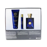 Versace Dylan Blue Coffret: Eau De Toillete Spray 100ml/3.4oz + Eau De Toillete Spray 10ml/0.3ozl + Bath&Shower Gel 150ml/5oz 