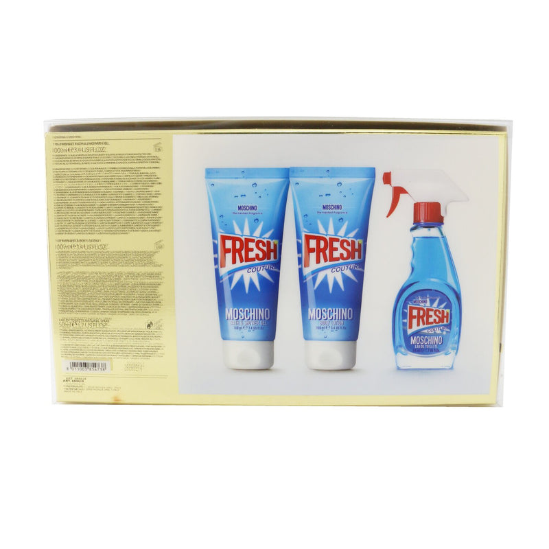 Moschino Fresh Couture Coffret: Eau De Toilette Spray 50ml/1.7oz + Body Lotion 100ml/3.4oz + Bath & Shower 100ml/3.4oz 