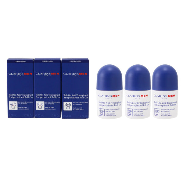 Clarins Men Antiperspirant Deo Roll-On Trio 