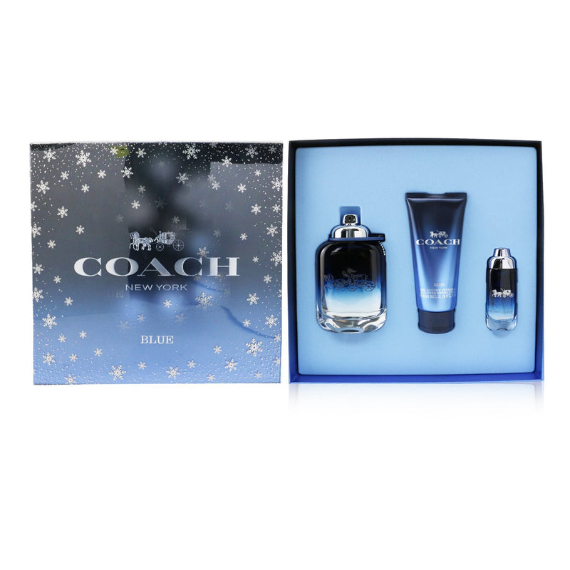 Coach Blue Coffret: Eau De Toilette Spray 100ml/3.3oz + Eau De Toilette Spray 15ml/0.5oz + Shower Gel 100ml/3.3oz 