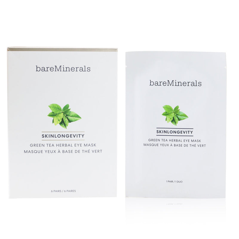 BareMinerals Skinlongevity Green Tea Herbal Eye Mask  6pairs