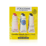 L'Occitane Lovelier Hands Set: 2xRose Hand Cream 30ml+2x Shea Butter Hand Cream 3ml+2x Cherry Blossom Hand Cream 30ml  6x30ml/1oz