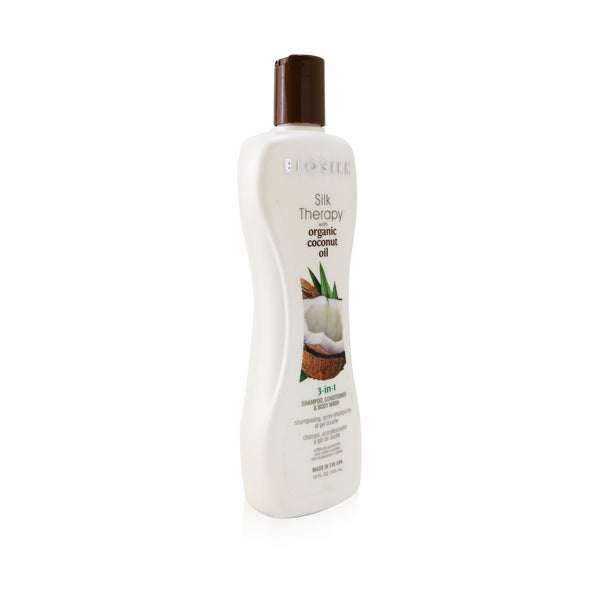 BioSilk Silk Therapy with Coconut Oil 3-In-1 Shampoo, Conditioner & Body Wash 