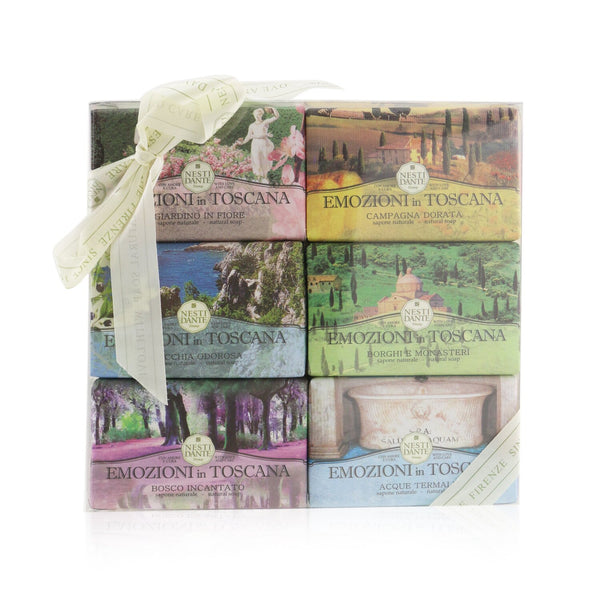 Nesti Dante Emozioni In Toscana The Collection Gift Set (#Gardino In Flore, #Campagna Dorata, #Macchia Odorosa, #Borghi E Monasteri, #Bosco Incantato, #Thermal Water) 