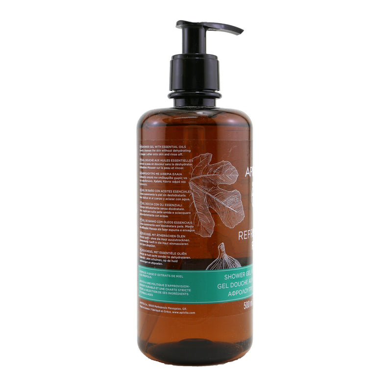 Apivita Refreshing Fig Shower Gel with Essential Oils - Ecopack  500ml/16.9oz