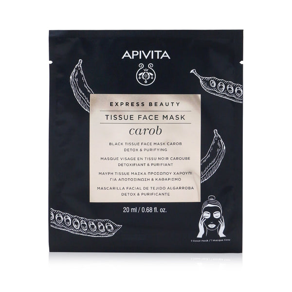 Apivita Express Beauty Black Tissue Face Mask with Carob (Detox & Purifying) 