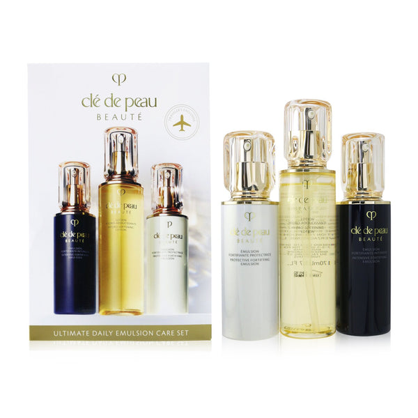Cle De Peau Ultimate Daily Emulsion Care Set: Hydro-Softening Lotion N 170ml+ Protective Emulsion N SPF 25 125ml+ Intensive Emulsion 125ml 