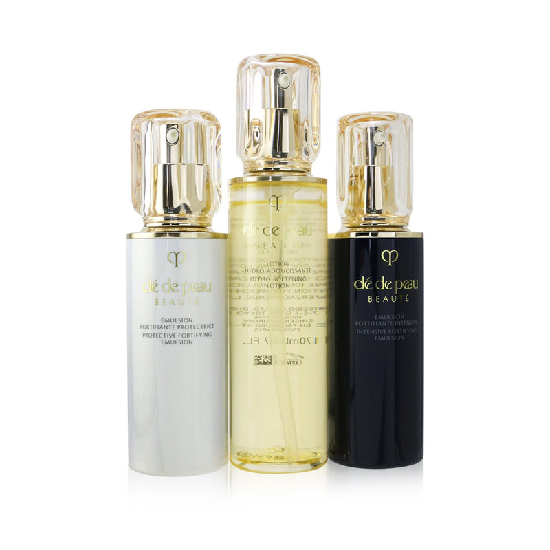 Cle De Peau Ultimate Daily Emulsion Care Set: Hydro-Softening Lotion N 170ml+ Protective Emulsion N SPF 25 125ml+ Intensive Emulsion 125ml 