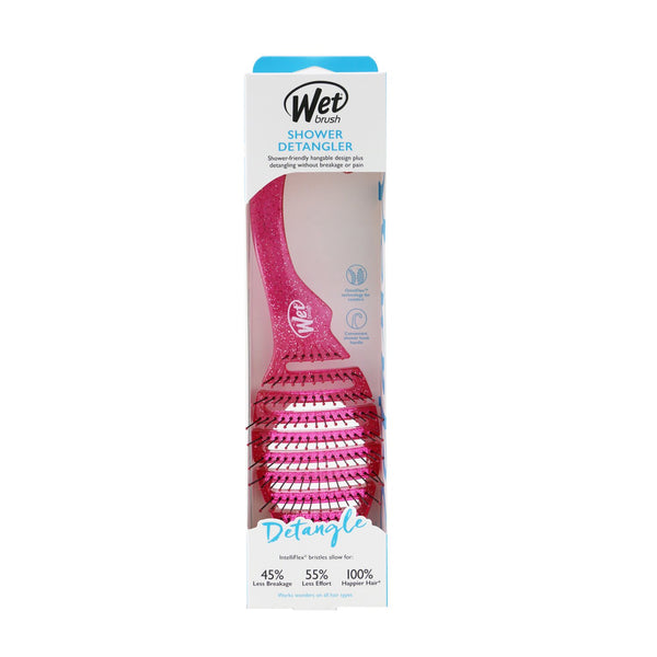 Wet Brush Shower Detangler - # Pink Glitter  1pc