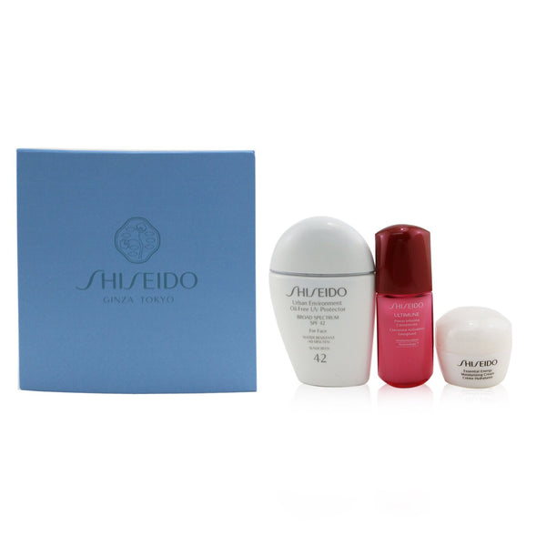 Shiseido Ultimate Daily Sun Set: SPF 42 Sunscreen 30ml +Moisturizing Cream 10ml + Ultimune Power Infusing Concentrate 10ml 