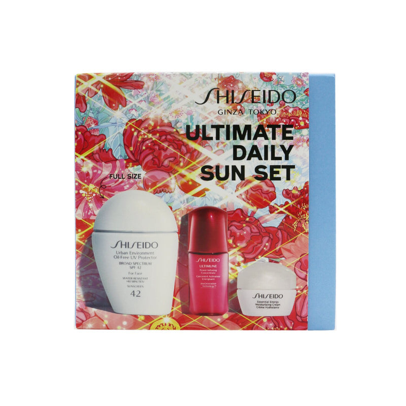 Shiseido Ultimate Daily Sun Set: SPF 42 Sunscreen 30ml +Moisturizing Cream 10ml + Ultimune Power Infusing Concentrate 10ml 
