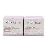 Clarins Multi-Active Partners Set: Multi-Active Day Cream 50ml/1.6oz + Night Cream 50ml/1.7oz  2pcs