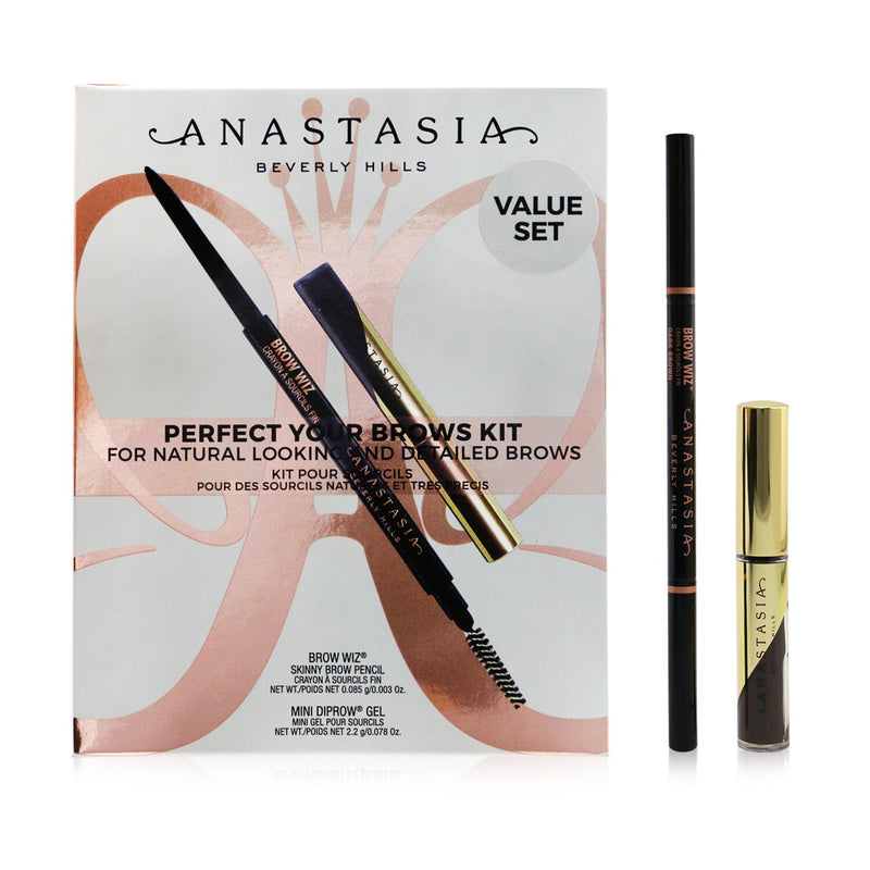 Anastasia Beverly Hills Perfect Your Brows Kit (Brow Wiz + Mini Dipbrow Gel) - # Dark Brown 