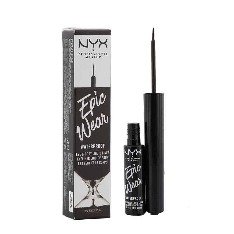 NYX Epic Wear Waterproof Eye & Body Liquid Liner - # Brown  3.5ml/0.12oz