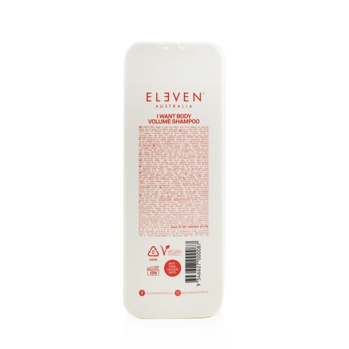 Eleven Australia I Want Body Volume Shampoo 300ml/10.1oz