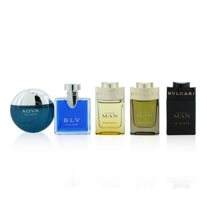 Bvlgari The Men's Gift Collection: Man In Black EDP, Man Wood Essence EDP, Man Wood Neroli EDP, Aqva EDT, Blv EDT  5x5ml/0.17oz