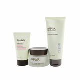 Ahava Everyday Mineral Essentials Set: Essential Day Moisturizer 50ml+ Purifying Mud Mask 100ml+ Mineral Hand Cream 40ml+ Bag 