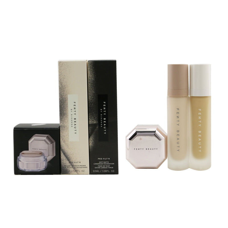 Fenty Beauty by Rihanna Pro Filt'R Hydrating Complexion Kit: Foundation 32ml + Primer 32ml + Instant Retouch Setting Powder 7.8g - #210 (Box Slightly Damaged)  3pcs