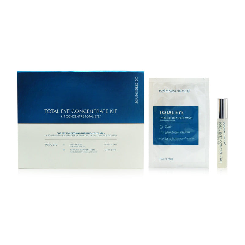 Colorescience Total Eye Concentrate Kit: Concentrate 8ml + Hydrogel Treatment Masks 12pairs  13pcs