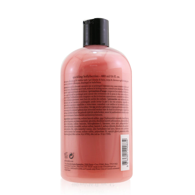 Philosophy Sparkling Hollyberries Shampoo, Shower Gel & Bubble Bath 