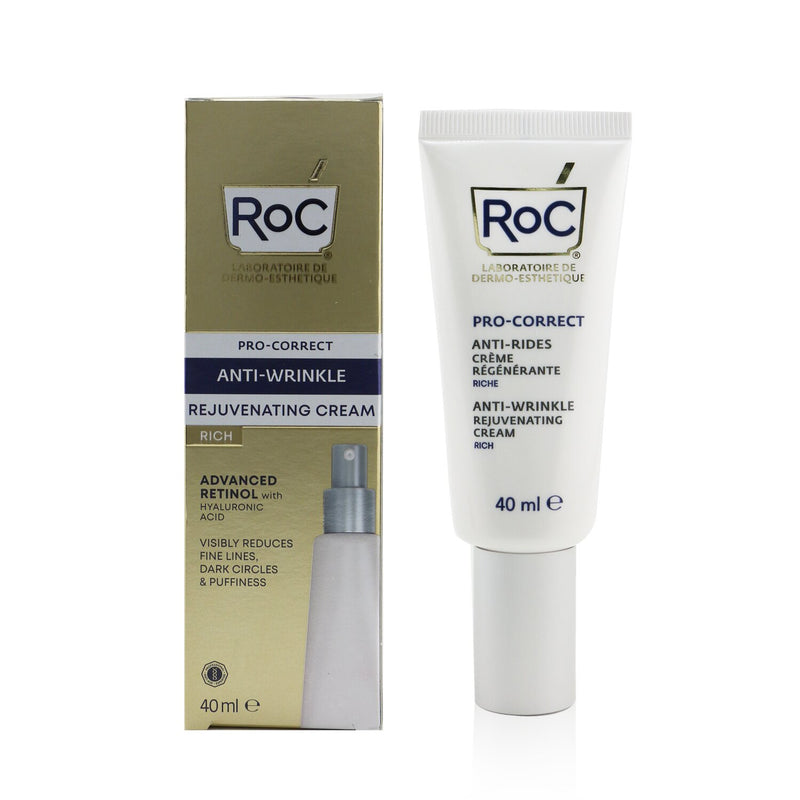 ROC Pro-Correct Anti-Wrinkle Rejuvenating Rich Cream - Advanced Retinol With Hyaluronic Acid 