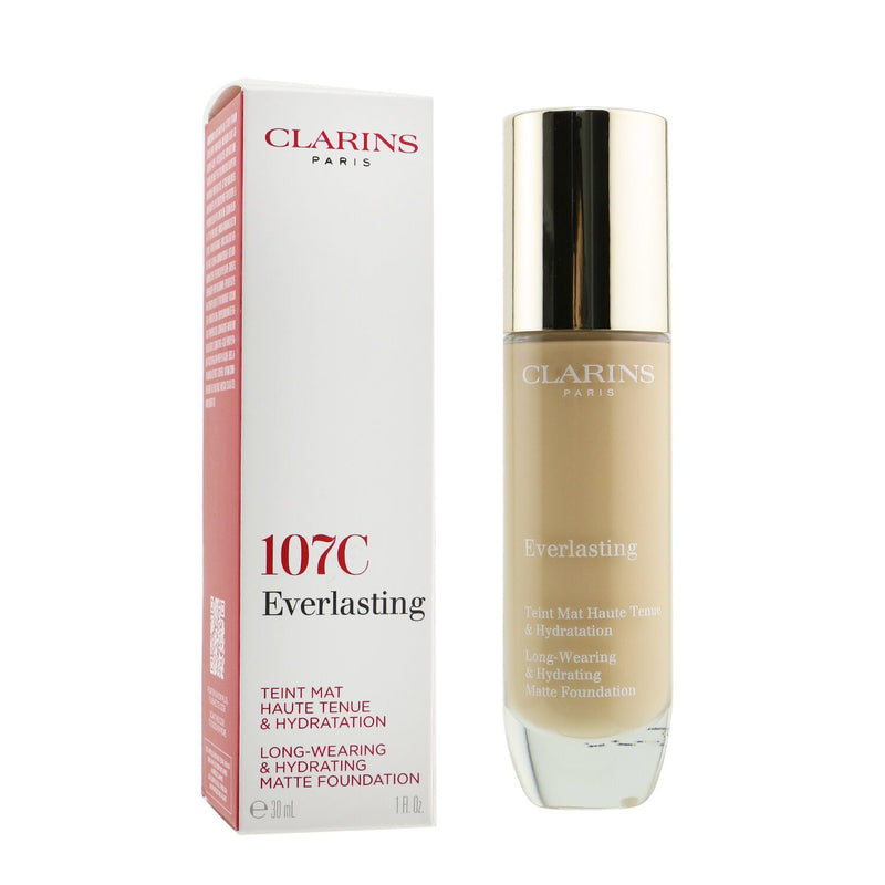 Clarins Everlasting Long Wearing & Hydrating Matte Foundation - # 107C Beige 