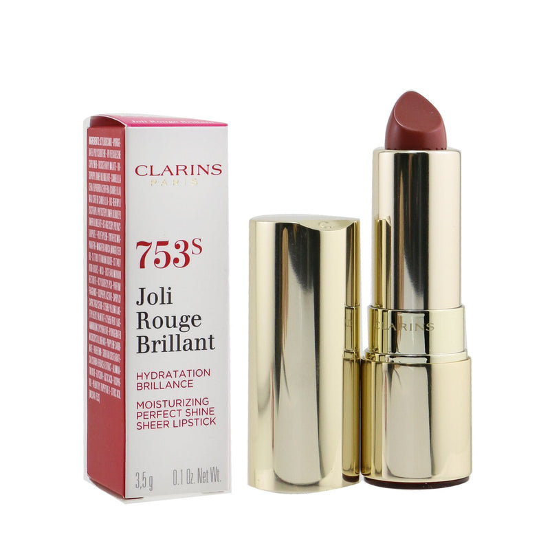 Clarins Joli Rouge Brillant (Moisturizing Perfect Shine Sheer Lipstick) - # 753S Pink Ginger 