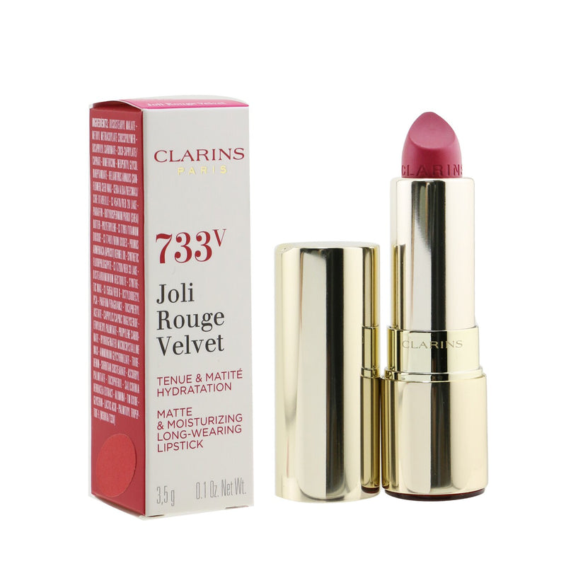 Clarins Joli Rouge Velvet (Matte & Moisturizing Long Wearing Lipstick) - # 733V Soft Plum 