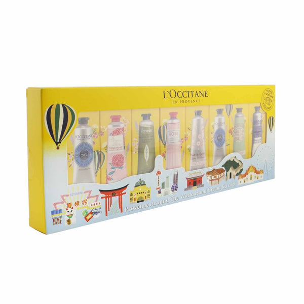 L'Occitane Provence Around The World Hand Cream Kit Of 8: (2xShea Butter + 1x Rose, Cherry Blossom, Lavender, Peony, Almond, Verbena) 30ml/1oz 