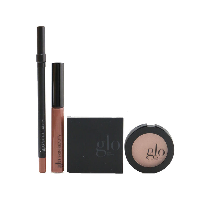 Glo Skin Beauty Desk to Datenight (Mini Shadow Quad + Blush + Lip Pencil + Lip Gloss) - # Bon Voyage  4pcs