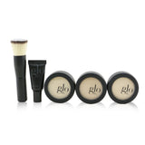 Glo Skin Beauty Meet Your Match 3 Step Foundation Kit (Face Primer + 2x Pressed Base + Perfecting Powder + Mini Kabuki Brush) - # Golden (Medium / Dark) 