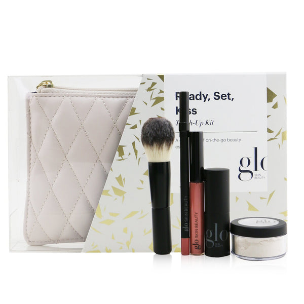 Glo Skin Beauty Ready, Set, Kiss Touch Up Kit (1x Mini Setting Powder, 1x Lip Pencil, 1x Lipstick, 1x Lip Gloss, 1x Brush) 