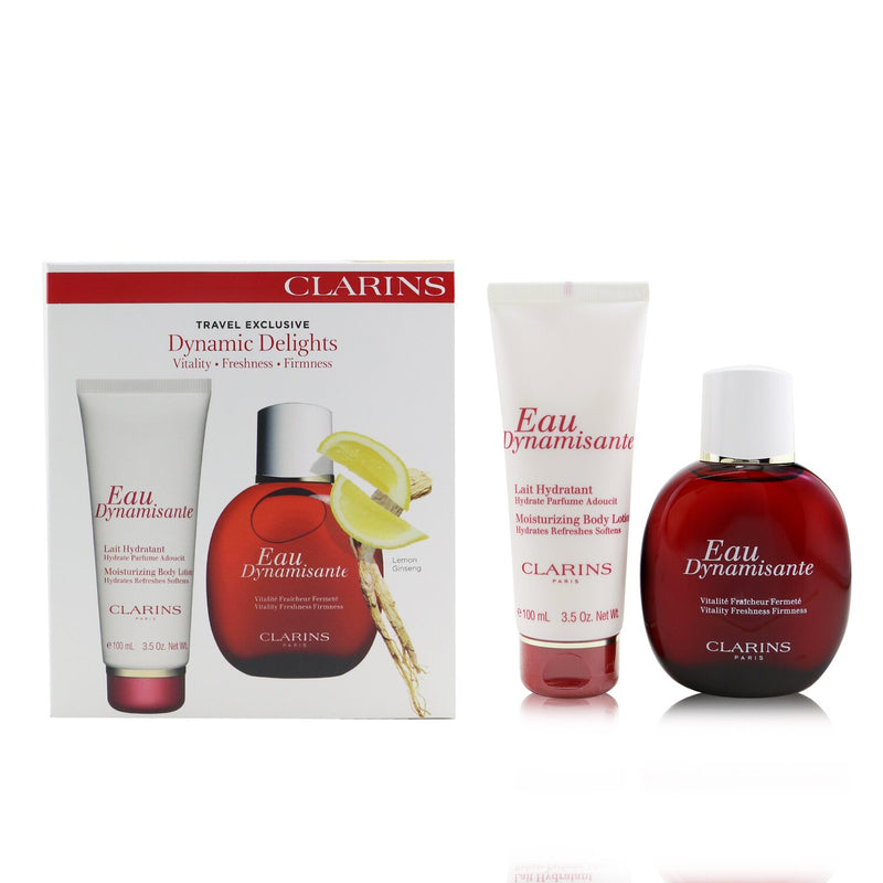 Clarins Eau Dynamisante Coffret: Fragrance Spray 100ml/3.3oz + Moisturizing Body Lotion 100ml/3.3oz 