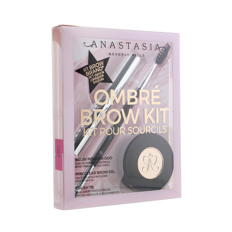 Anastasia Beverly Hills Ombre Brow Kit (Brow Powder Duo + Mini Clear Brow Gel + Brush 7B) - # Taupe 