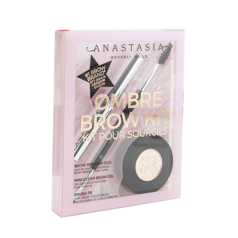 Anastasia Beverly Hills Ombre Brow Kit (Brow Powder Duo + Mini Clear Brow Gel + Brush 7B) - # Soft Brown 