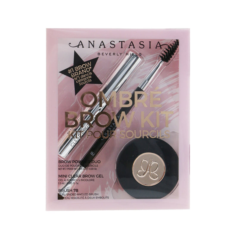 Anastasia Beverly Hills Ombre Brow Kit (Brow Powder Duo + Mini Clear Brow Gel + Brush 7B) - # Medium Brown 