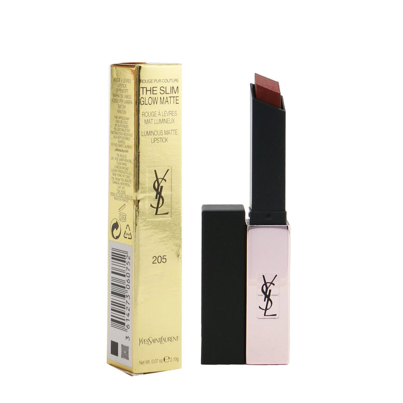 Yves Saint Laurent Rouge Pur Couture The Slim Glow Matte - # 205 Secret Rosewood  2.1g/0.07oz