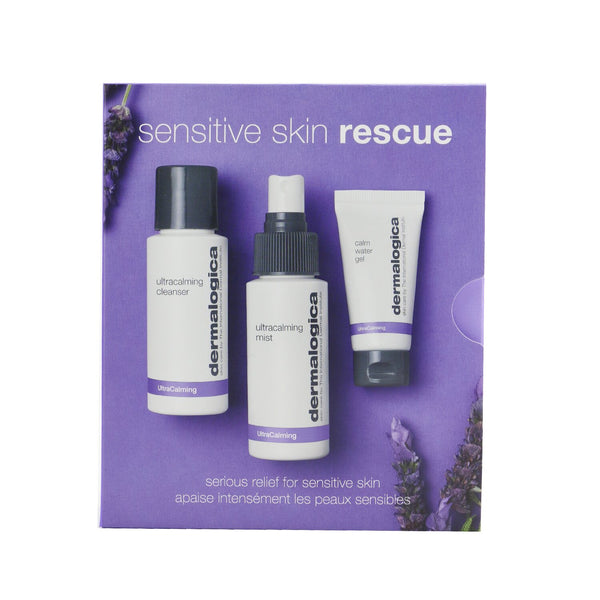 Dermalogica Sensitive Skin Rescue Kit: UltraCalming Cleanser 50ml/1.7oz + UltraCalming Mist 50ml/1.7oz + Calm Water Gel 15ml/0.5oz 