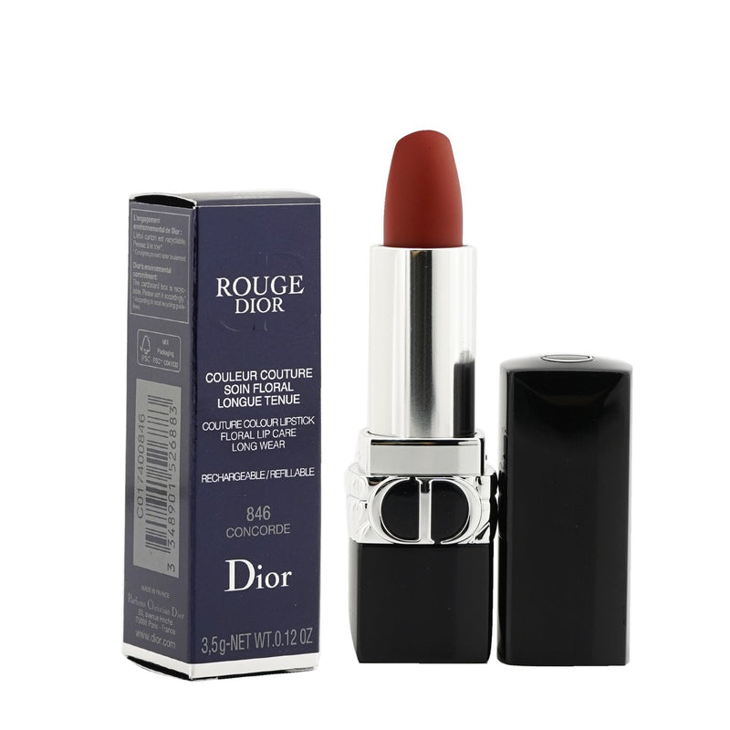 Christian Dior Rouge Dior Couture Colour Refillable Lipstick - # 846 Concorde (Matte)  3.5g/0.12oz